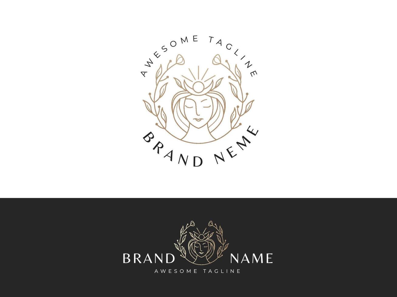 Modern Aesthetic Logo Template for SPA and Cosmetic Business vector