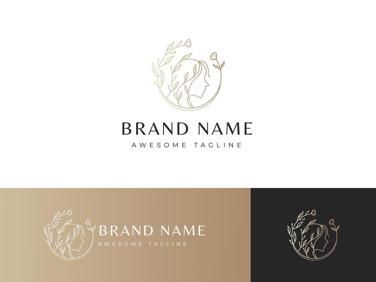 Modern Aesthetic Logo Template for SPA and Cosmetic Business vector