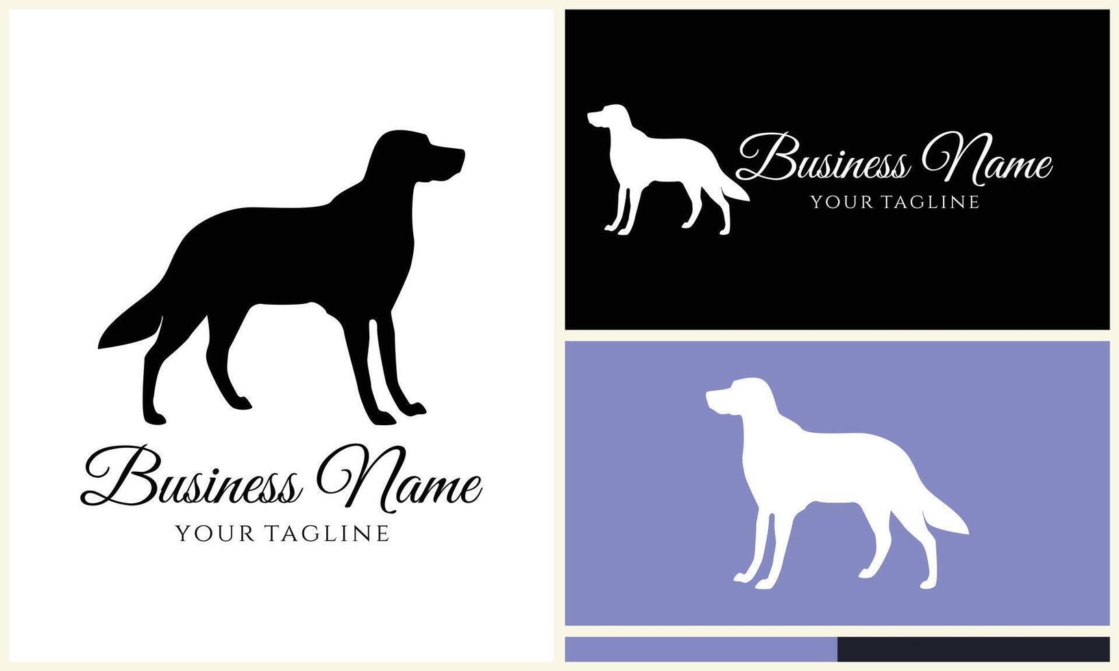 silhouette dog dachshund logo template vector