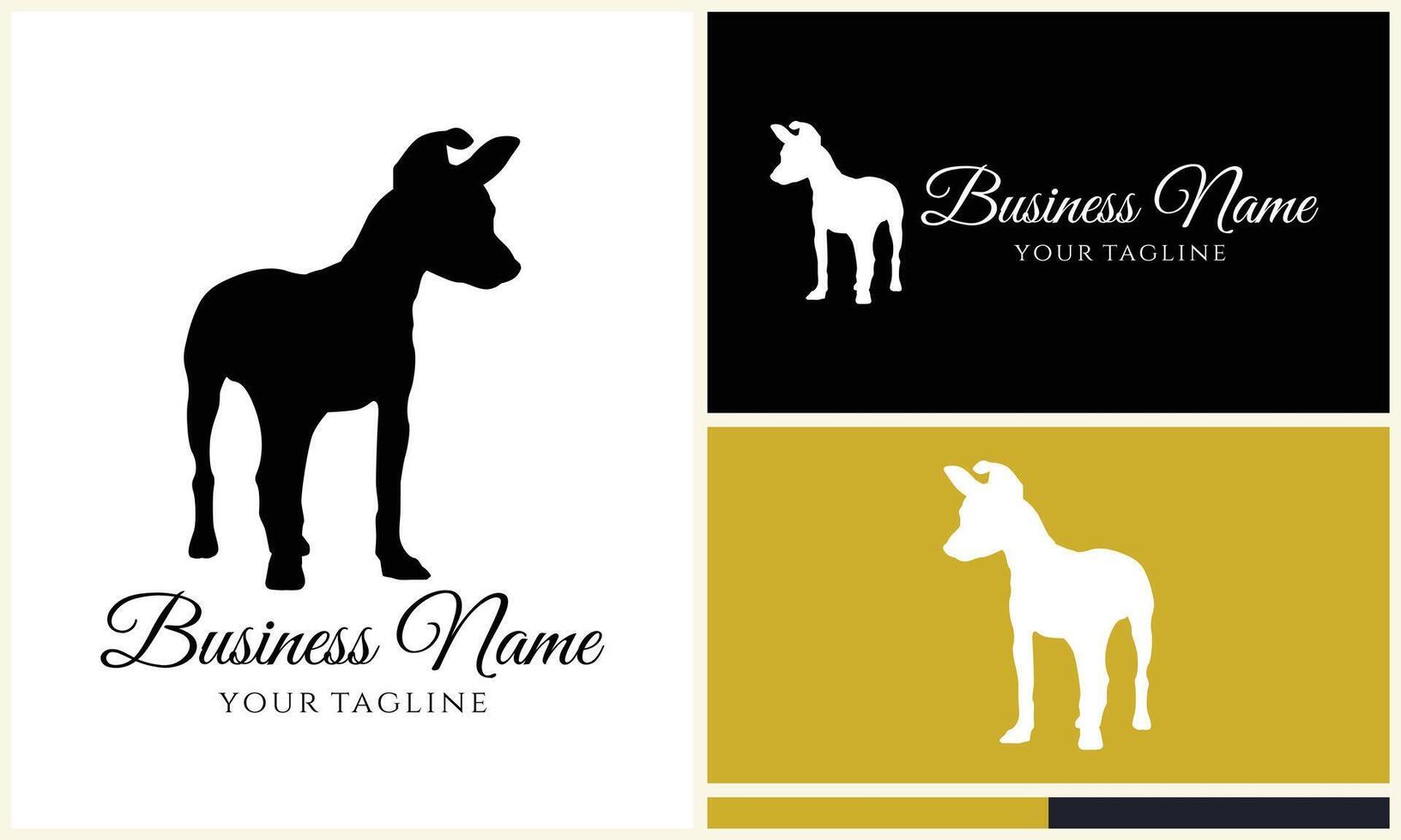 silhouette dog dachshund logo template vector