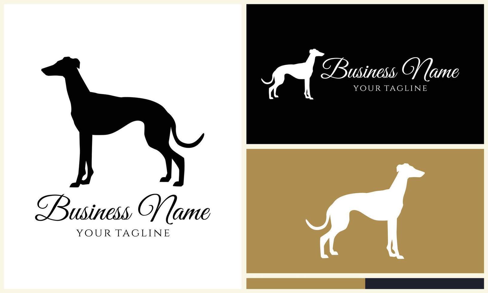 silhouette dog dachshund logo template vector