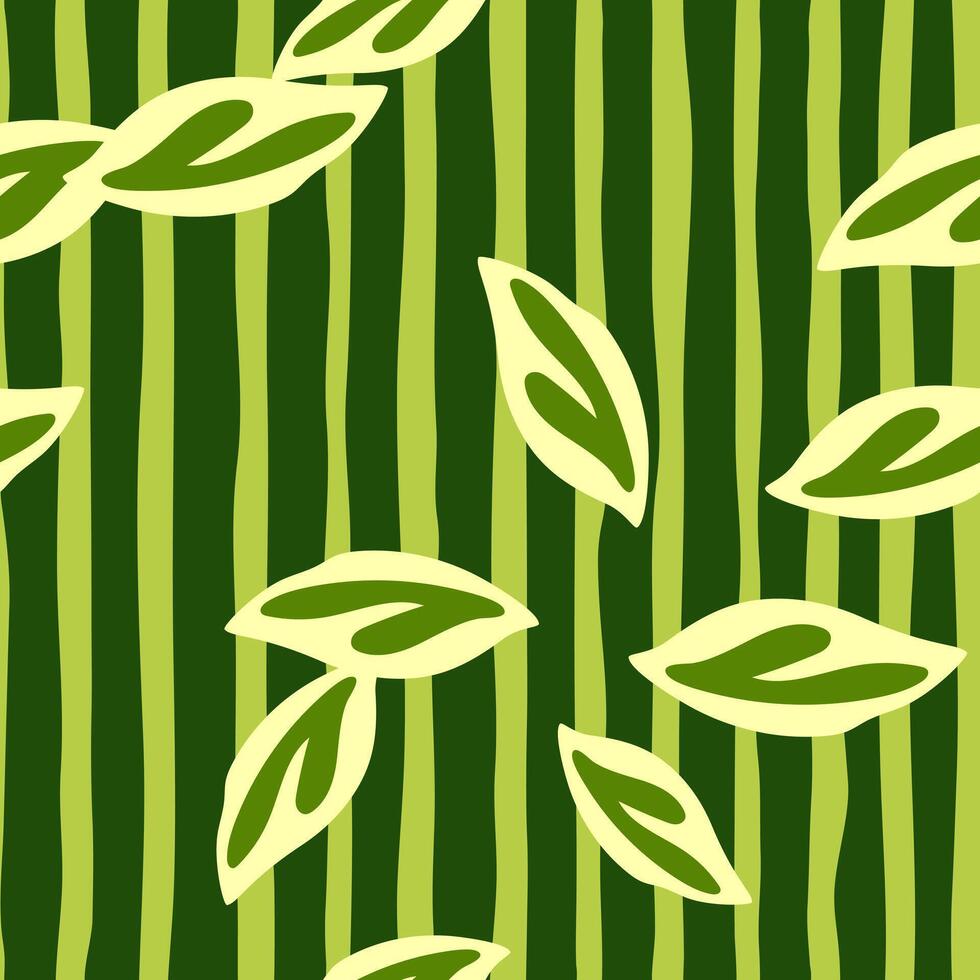 Elegant vector pattern with green foliage.