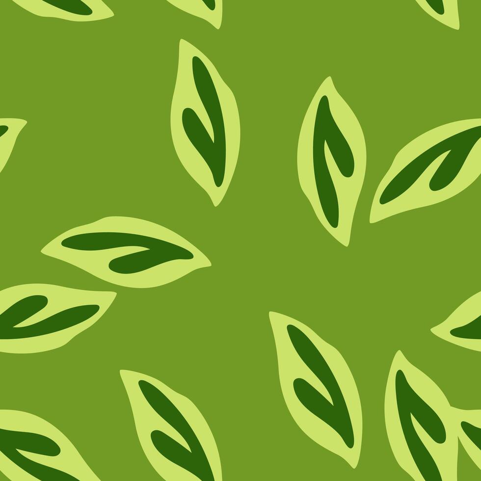 Elegant vector pattern with green foliage.