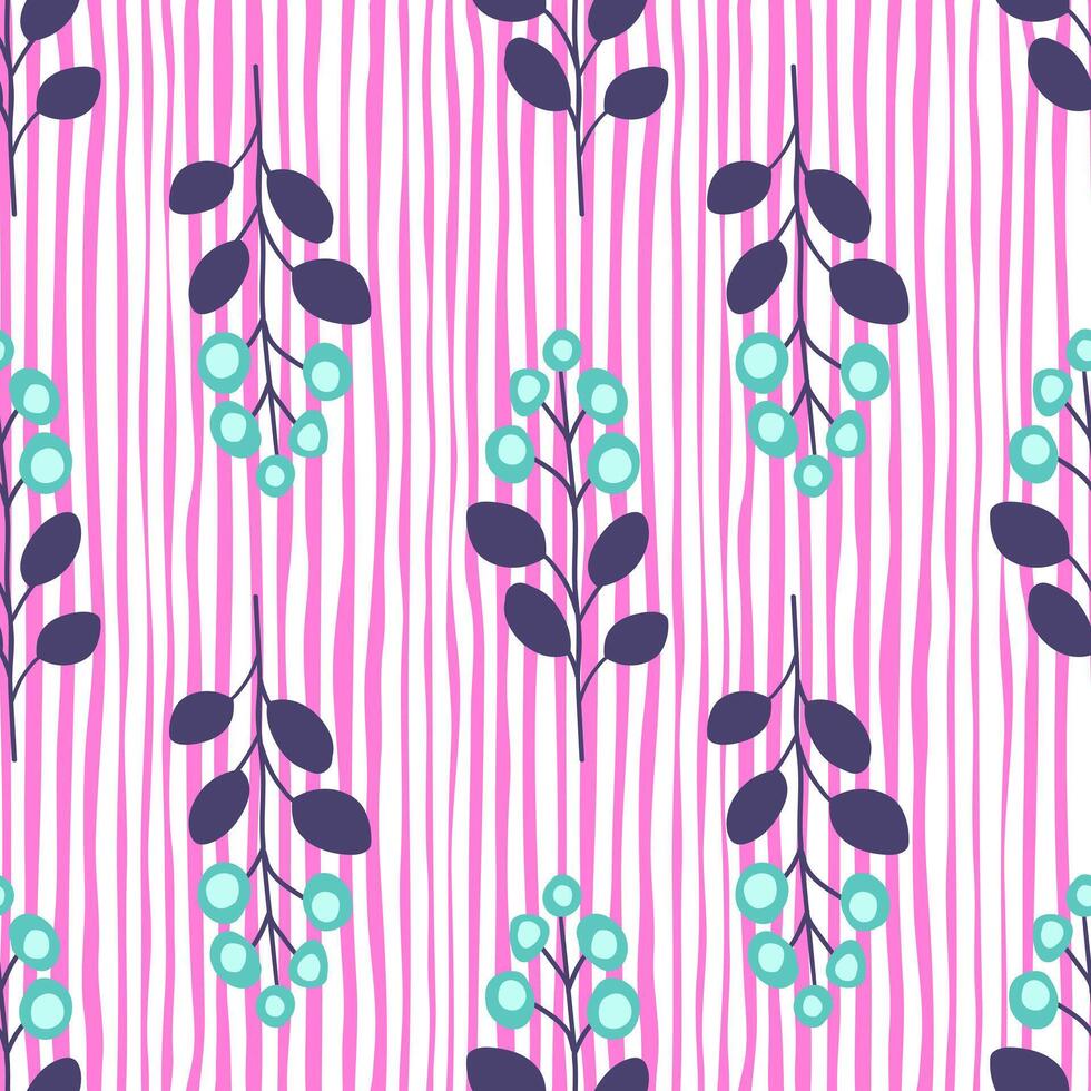 Romantic and bright floral pattern with hand-drawn petals and leaves. vector