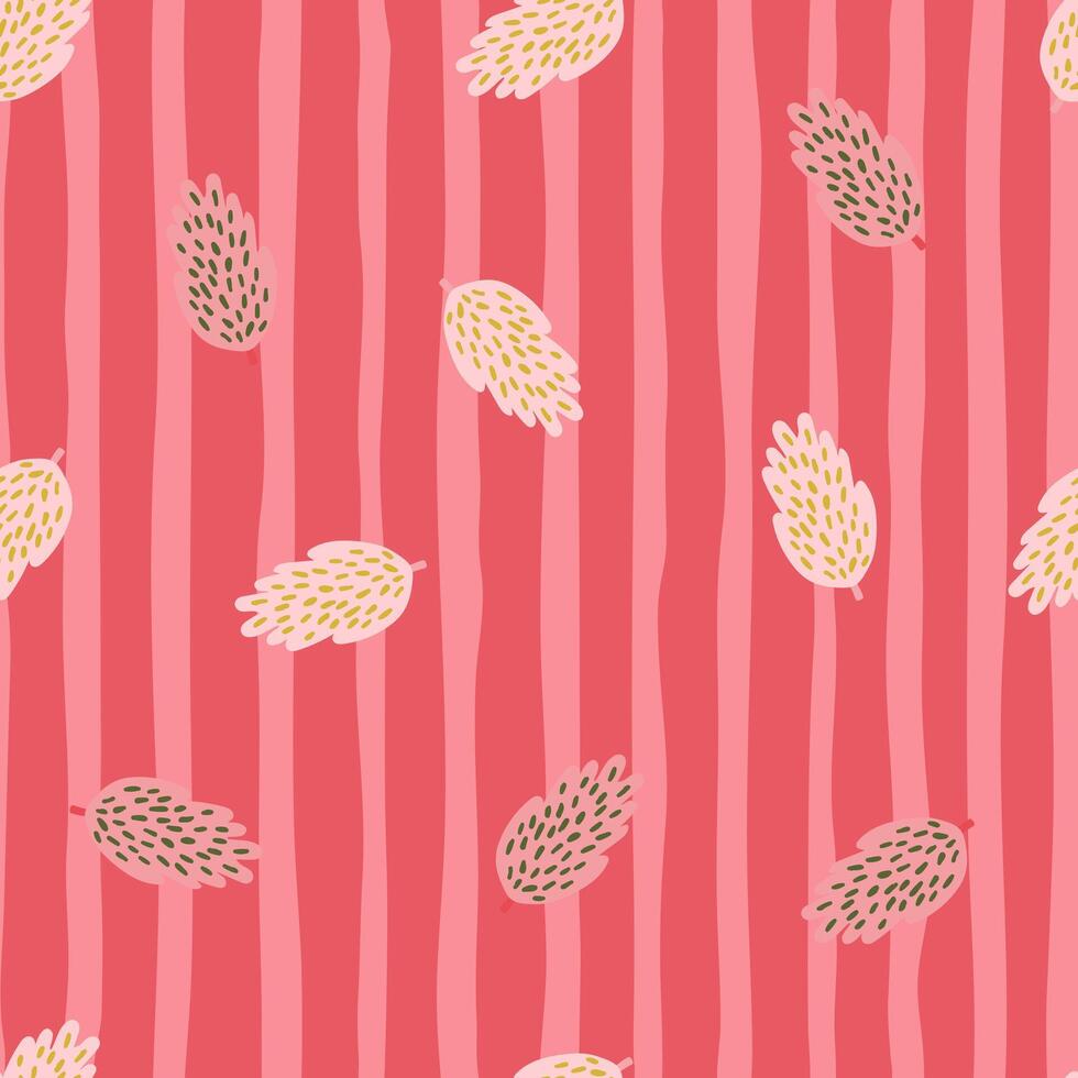 Artistic tree and foliage illustration in a repeating pattern. vector