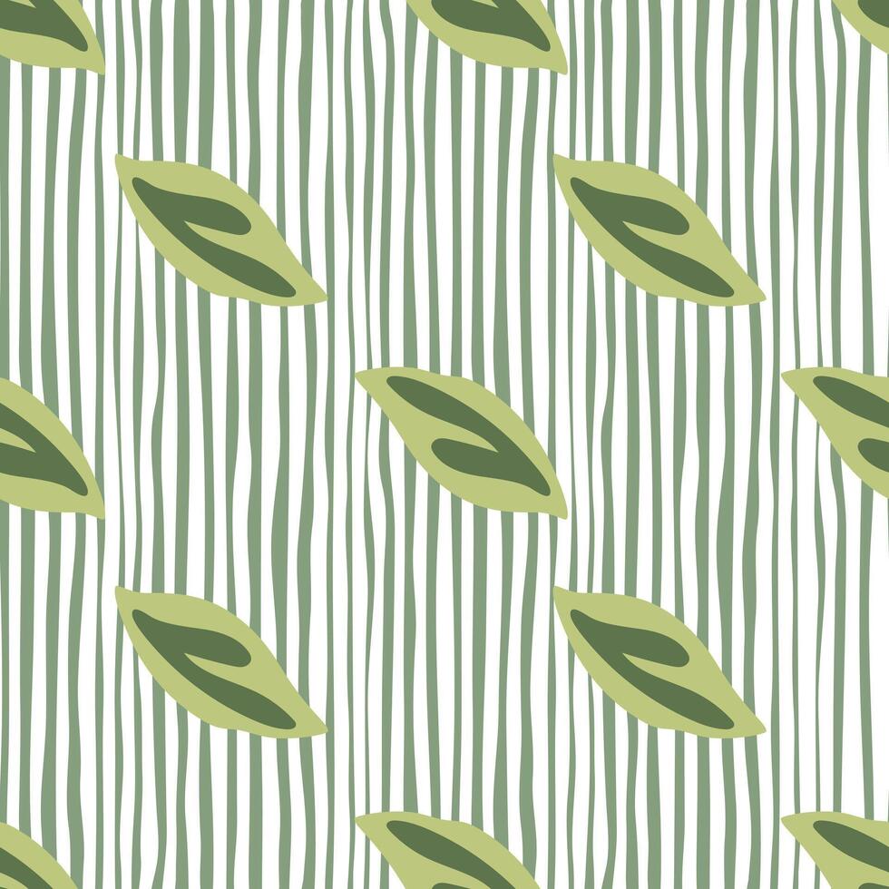 Elegant vector pattern with green foliage.