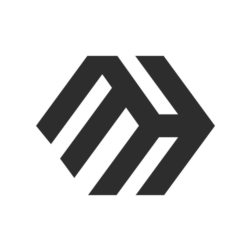 Initial mh letter logo vector template design. Creative abstract letter hm logo design. Linked letter hm logo design.