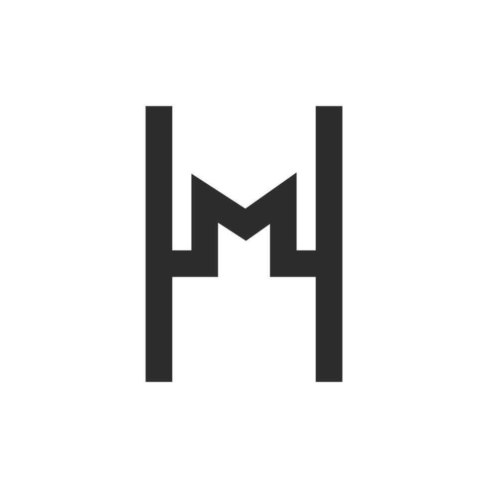Initial mh letter logo vector template design. Creative abstract letter hm logo design. Linked letter hm logo design.
