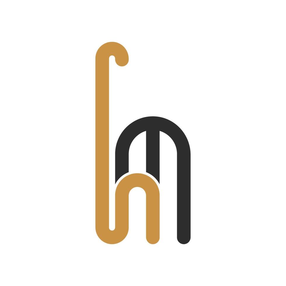 Initial mh letter logo vector template design. Creative abstract letter hm logo design. Linked letter hm logo design.