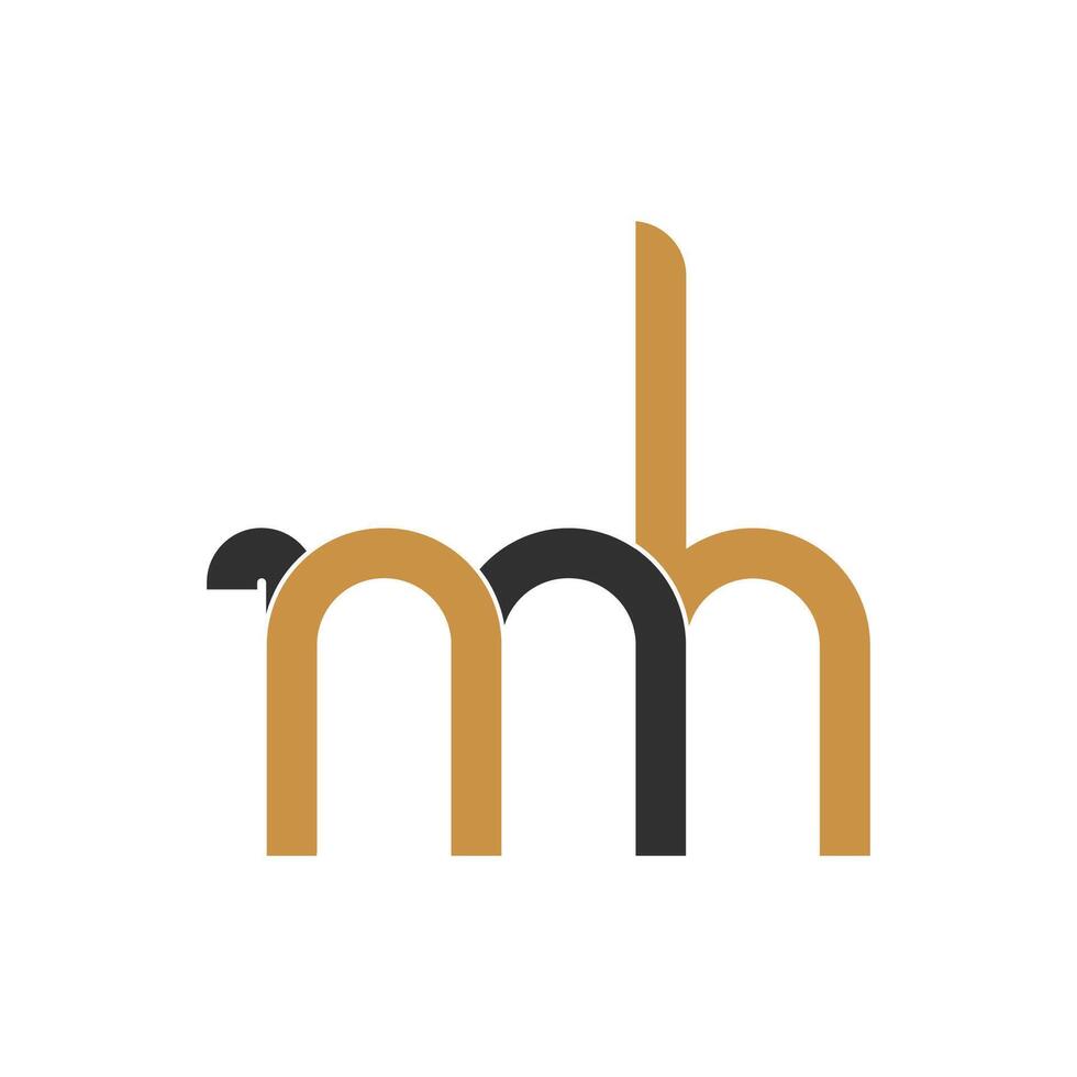 Initial mh letter logo vector template design. Creative abstract letter hm logo design. Linked letter hm logo design.