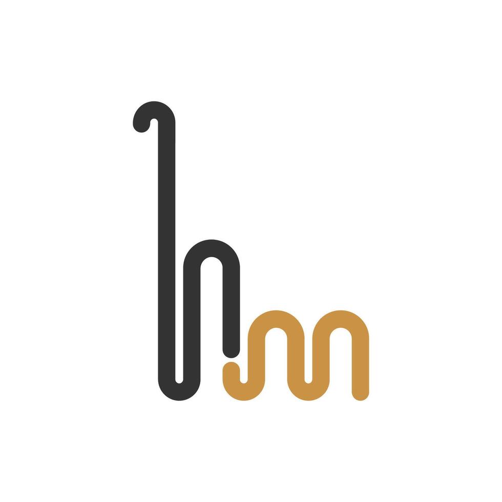 Initial mh letter logo vector template design. Creative abstract letter hm logo design. Linked letter hm logo design.