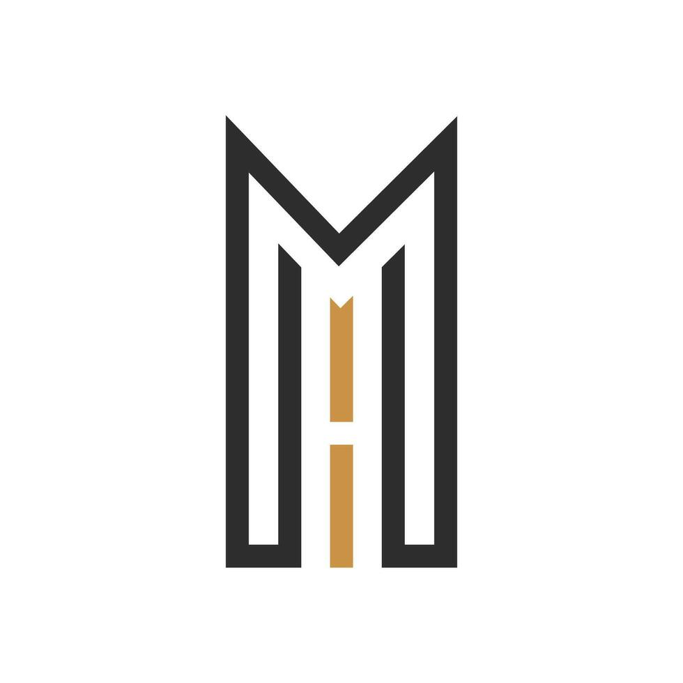 Initial mh letter logo vector template design. Creative abstract letter hm logo design. Linked letter hm logo design.