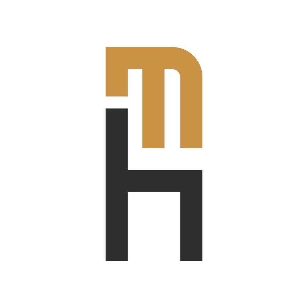 Initial mh letter logo vector template design. Creative abstract letter hm logo design. Linked letter hm logo design.