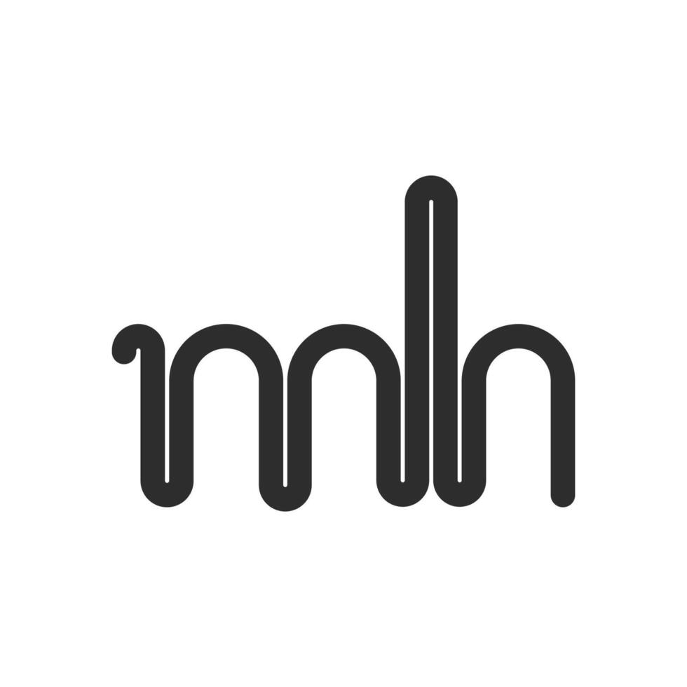 Initial mh letter logo vector template design. Creative abstract letter hm logo design. Linked letter hm logo design.