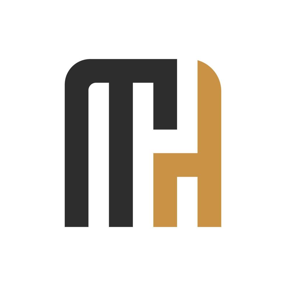 Initial mh letter logo vector template design. Creative abstract letter hm logo design. Linked letter hm logo design.