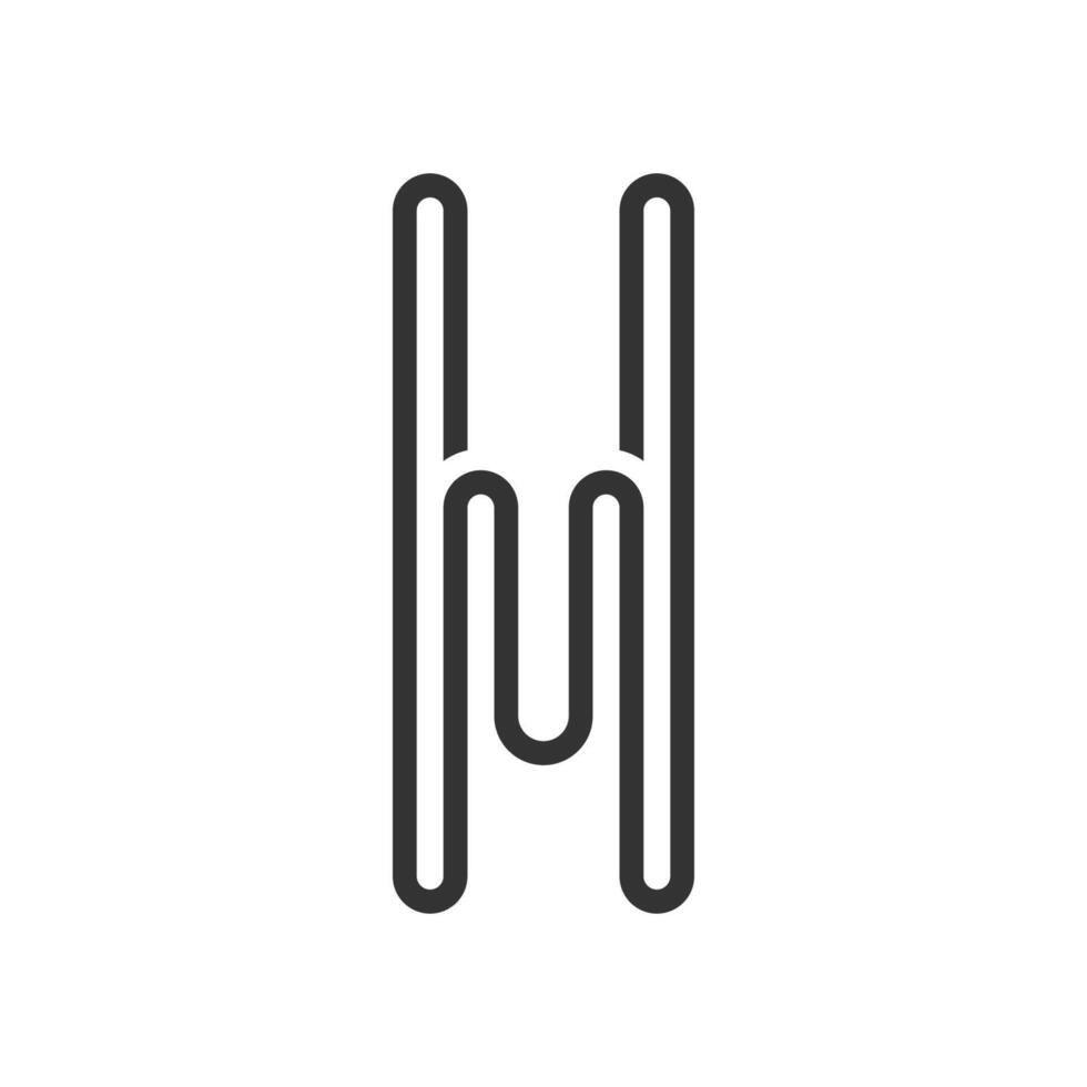 Initial mh letter logo vector template design. Creative abstract letter hm logo design. Linked letter hm logo design.