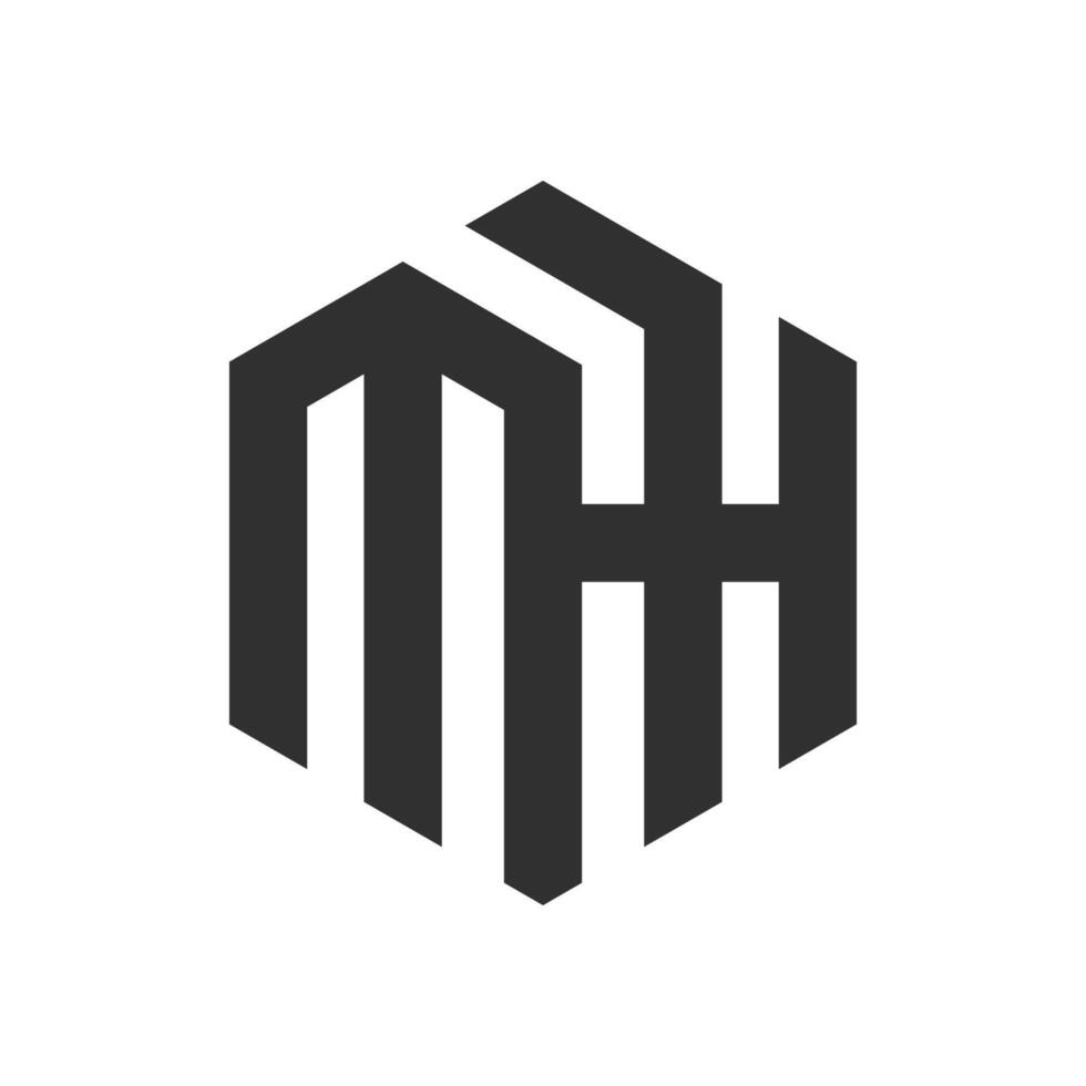 Initial mh letter logo vector template design. Creative abstract letter hm logo design. Linked letter hm logo design.