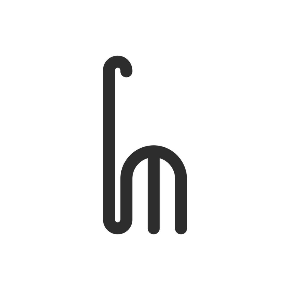 Initial mh letter logo vector template design. Creative abstract letter hm logo design. Linked letter hm logo design.