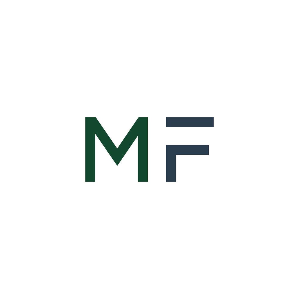 Initial letter mf or fm logo vector design template