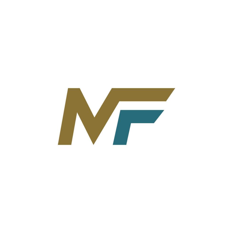 Initial letter mf or fm logo vector design template