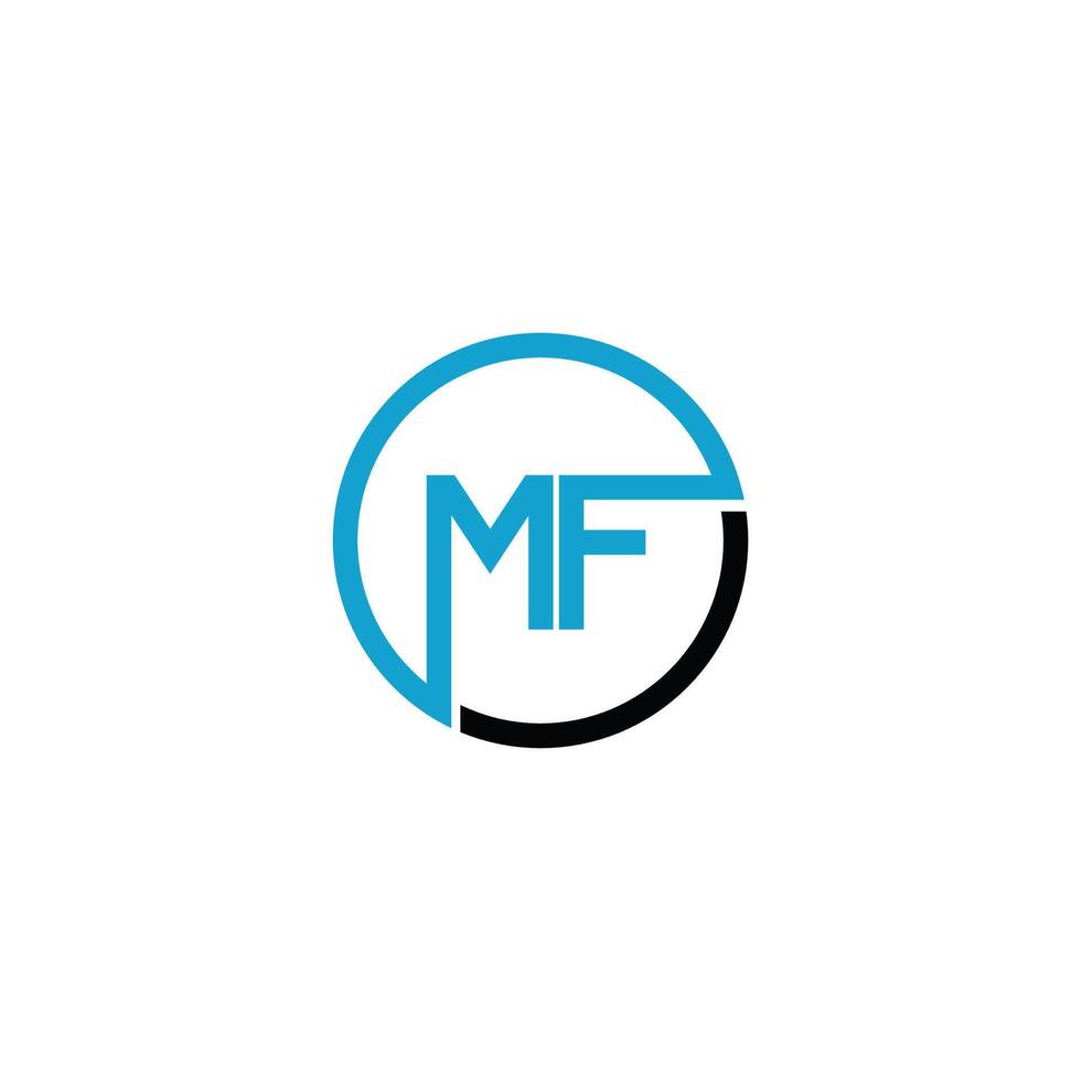 Initial letter mf or fm logo vector design template