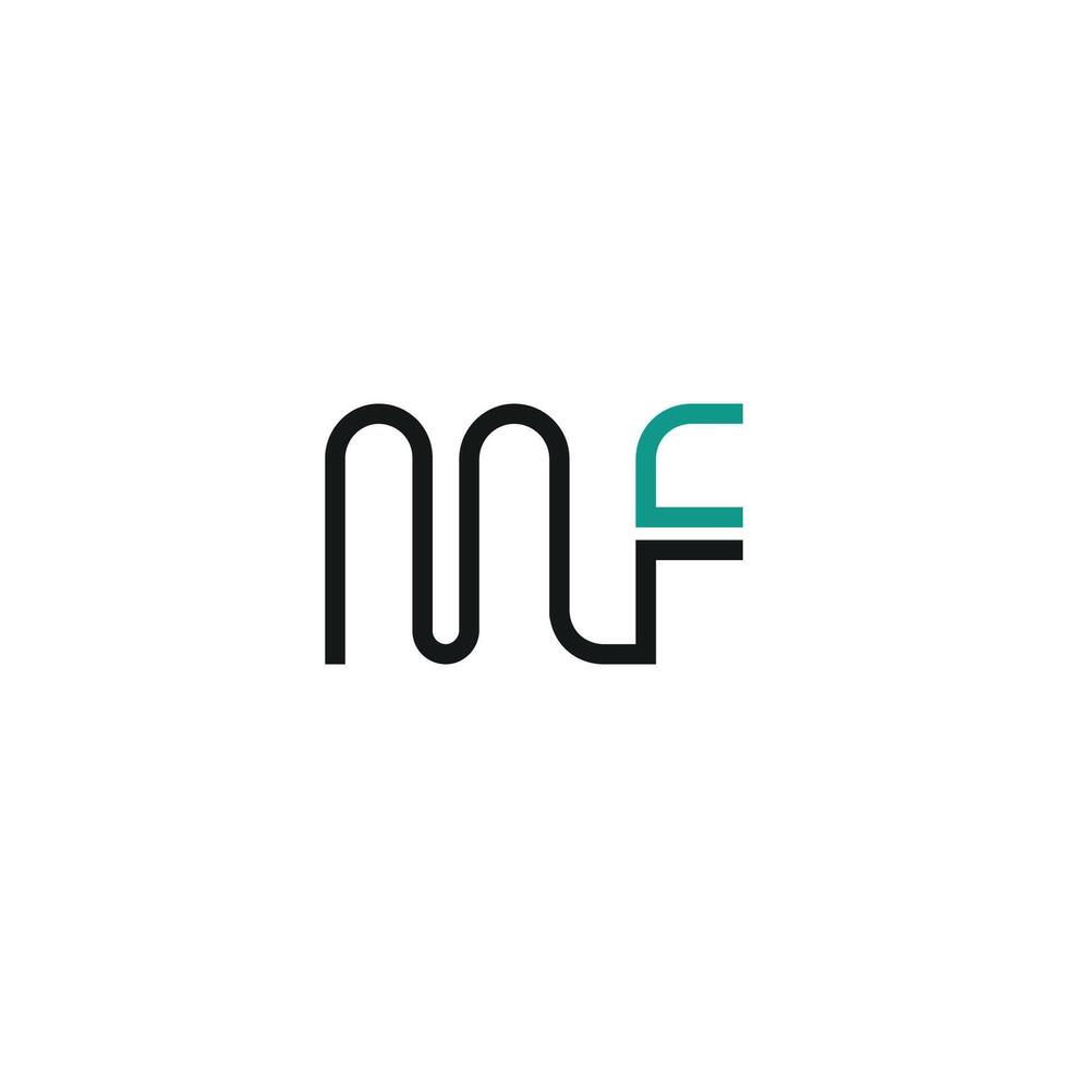 Initial letter mf or fm logo vector design template