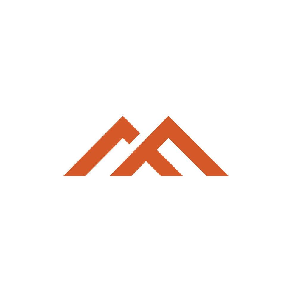 Initial letter mf or fm logo vector design template
