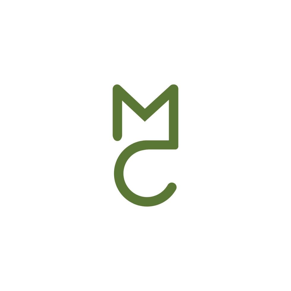 Initial Letter mc logo or cm logo vector design template