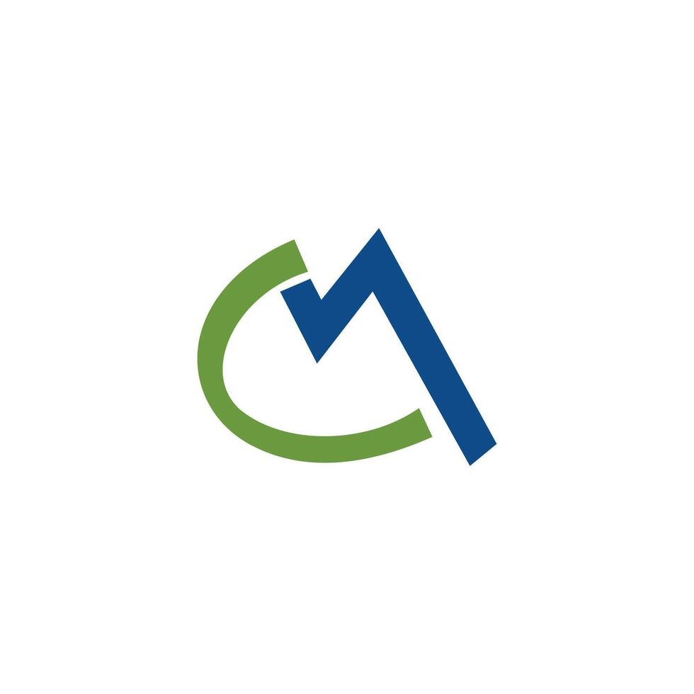 Initial Letter mc logo or cm logo vector design template