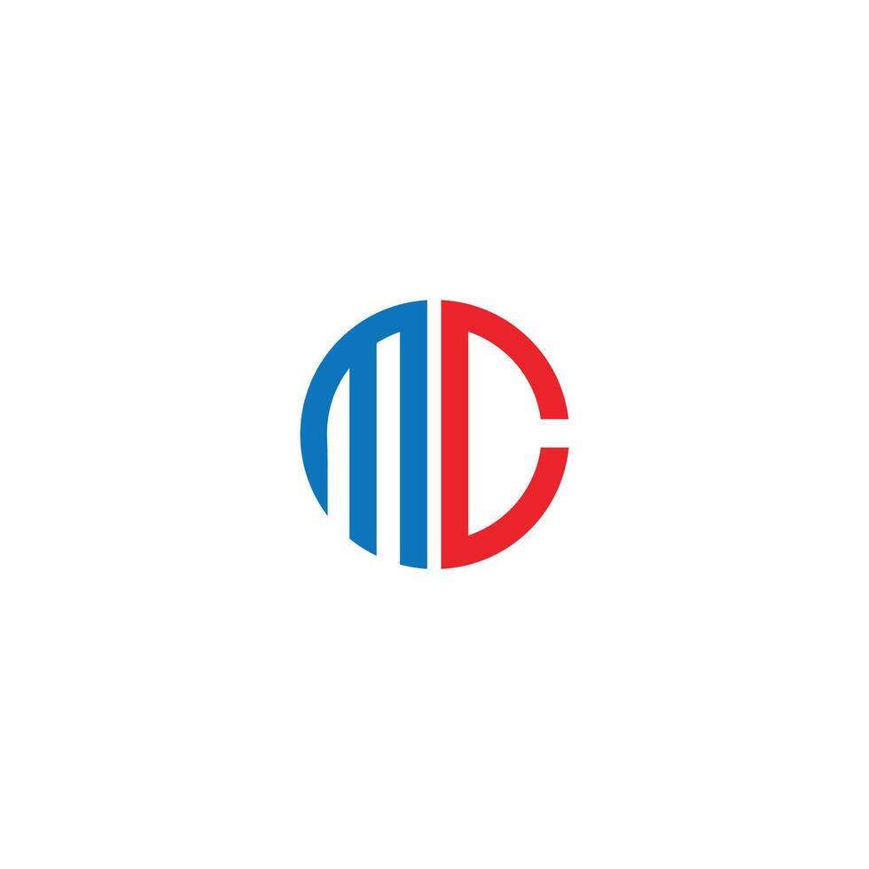 Initial Letter mc logo or cm logo vector design template