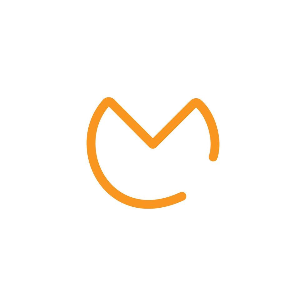 Initial Letter mc logo or cm logo vector design template