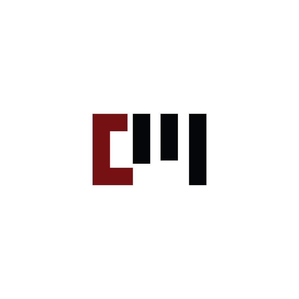 Initial Letter mc logo or cm logo vector design template