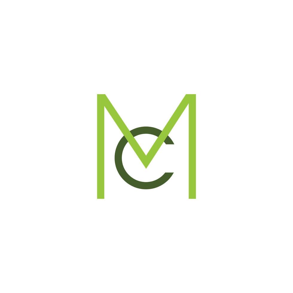 Initial Letter mc logo or cm logo vector design template
