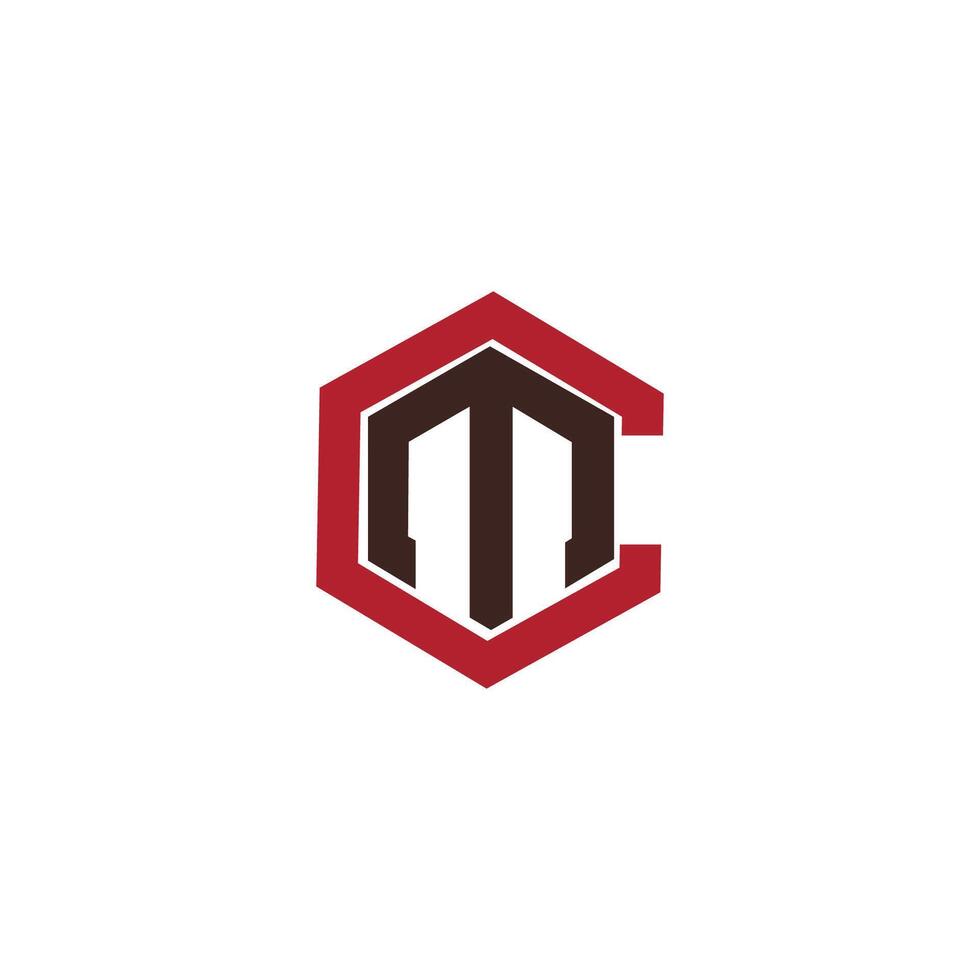Initial Letter mc logo or cm logo vector design template