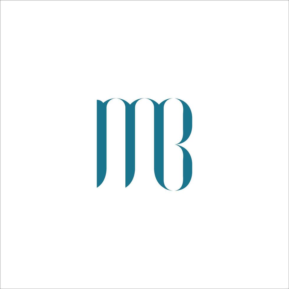 Initial letter mb logo or bm logo vector design template
