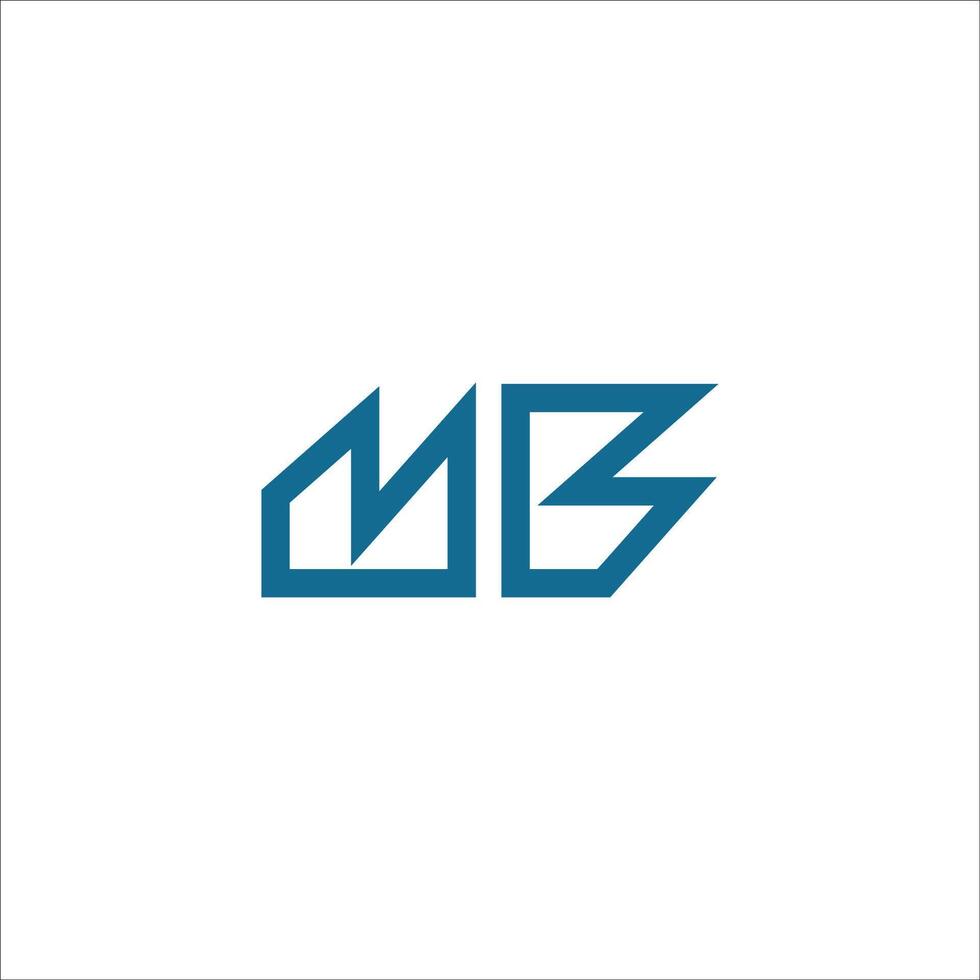 Initial letter mb logo or bm logo vector design template