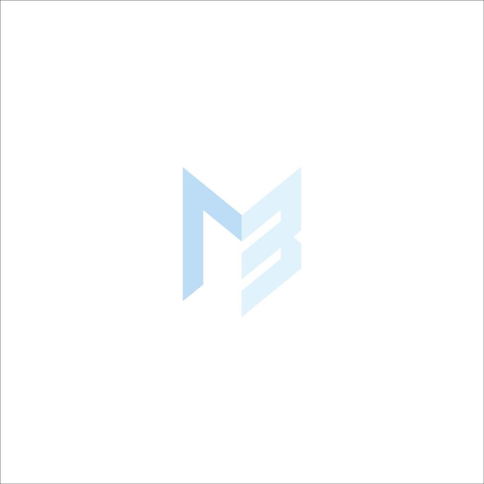 Initial letter mb logo or bm logo vector design template