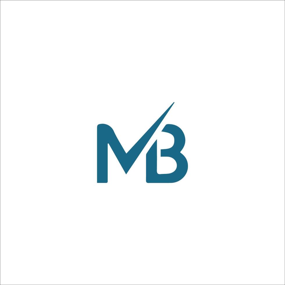 Initial letter mb logo or bm logo vector design template