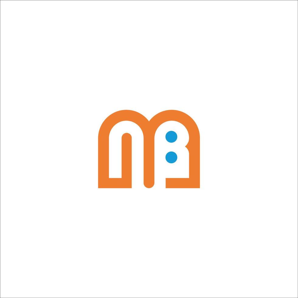 Initial letter mb logo or bm logo vector design template