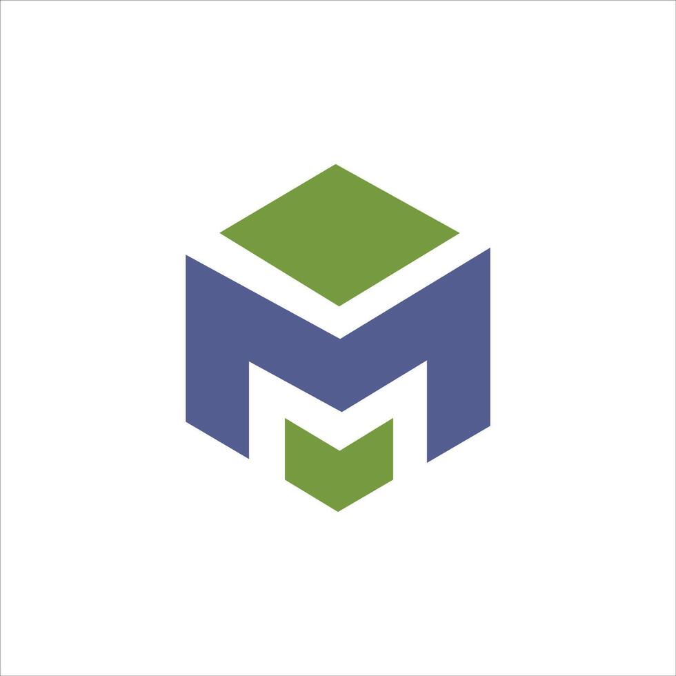 Initial letter m logo design template vector