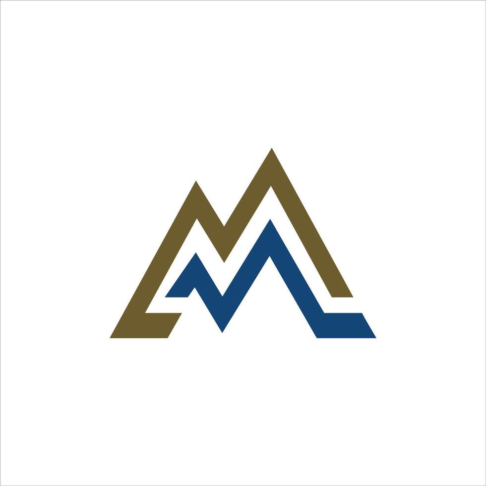Initial letter m logo design template vector