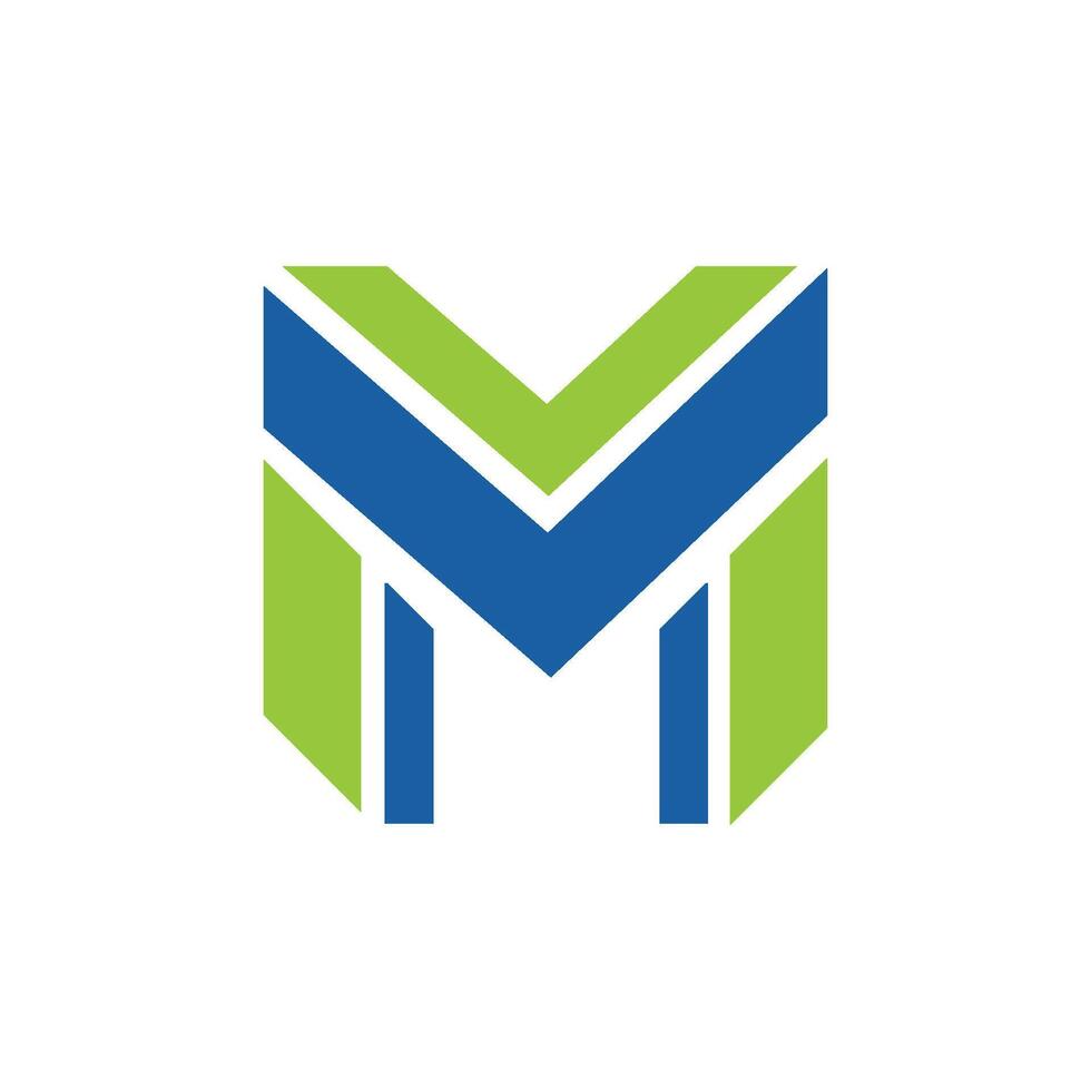 Initial letter m logo design template vector