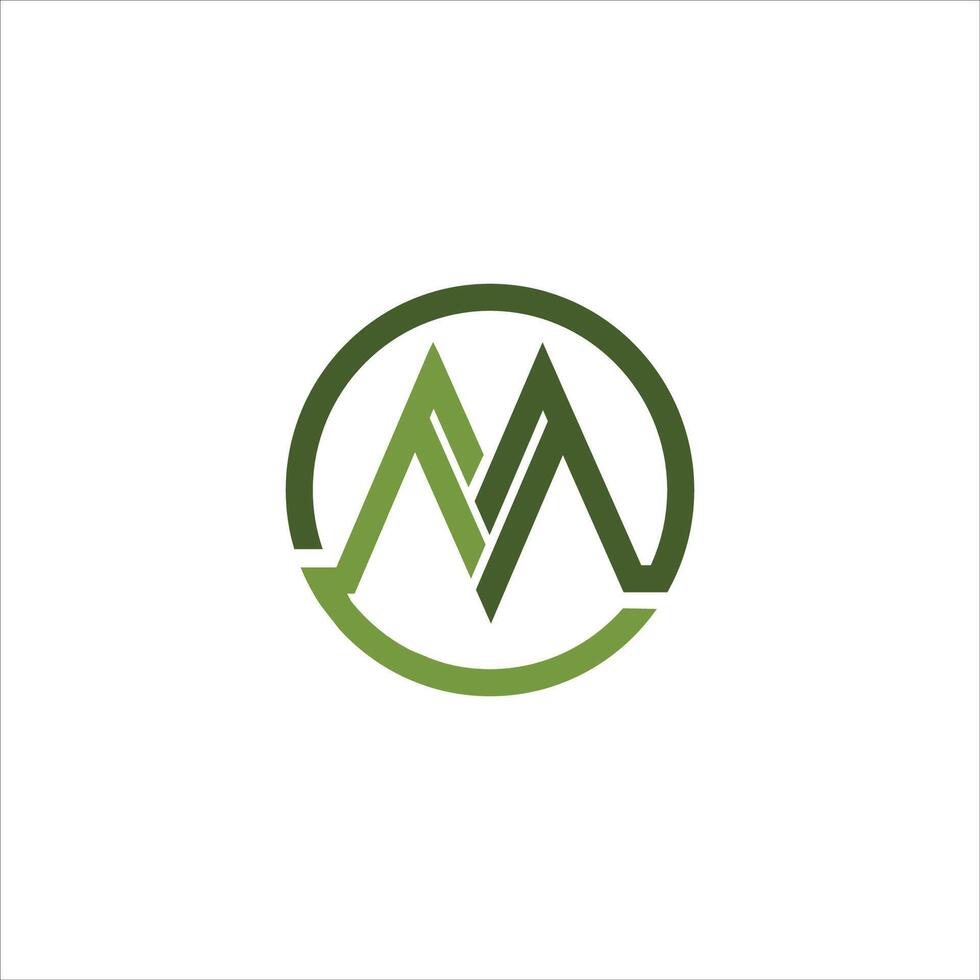 Initial letter m logo design template vector