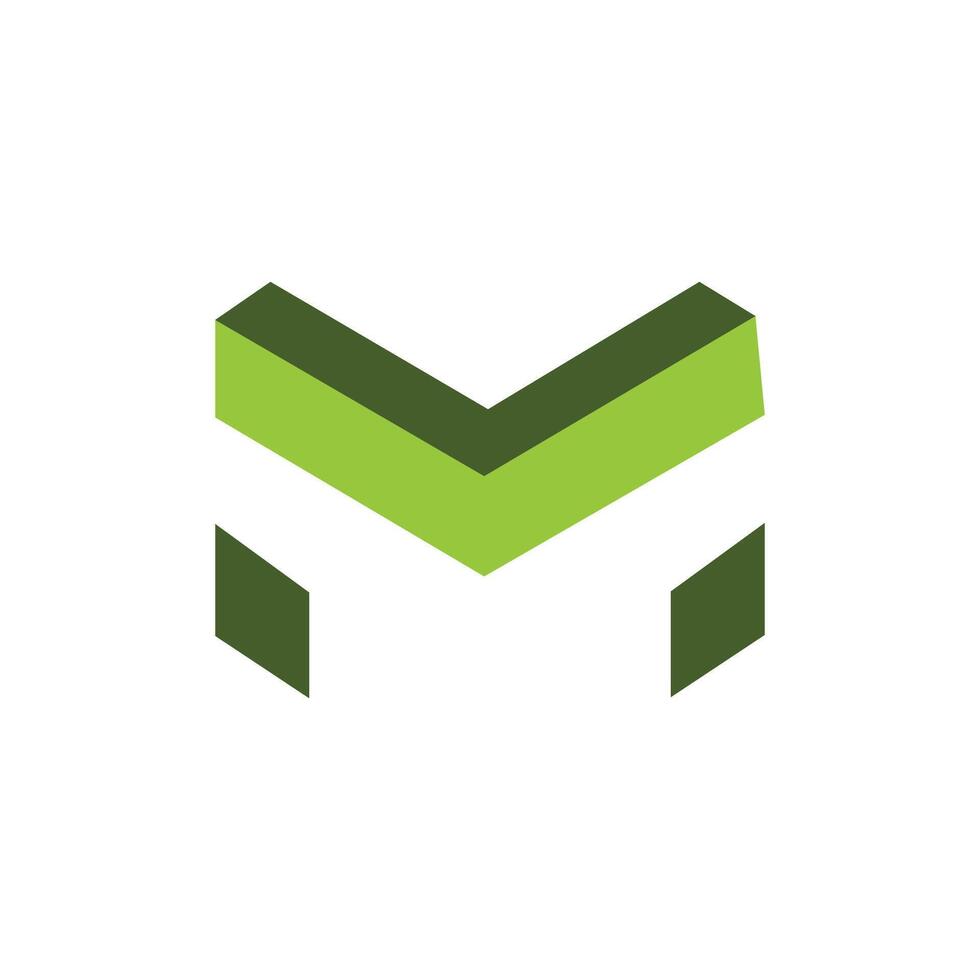 Initial letter m logo design template vector