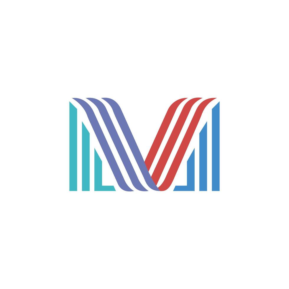 Initial letter m logo design template vector