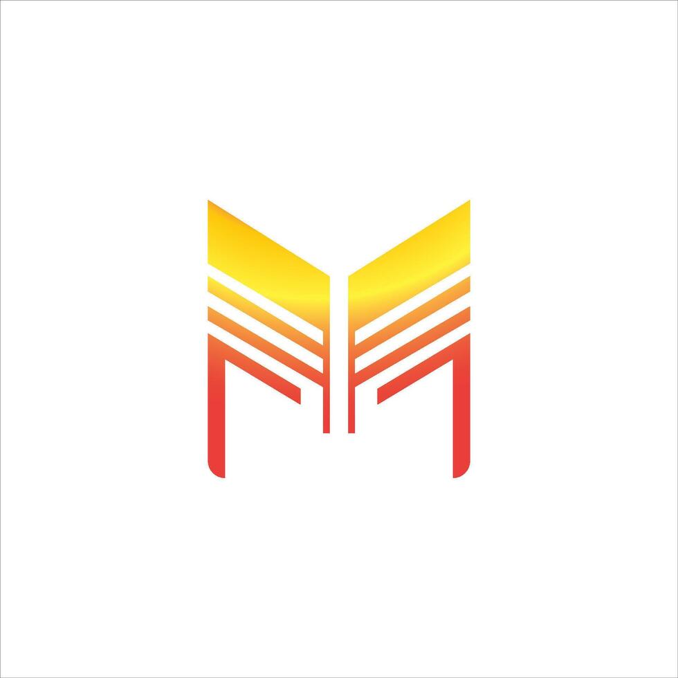 Initial letter m logo design template vector