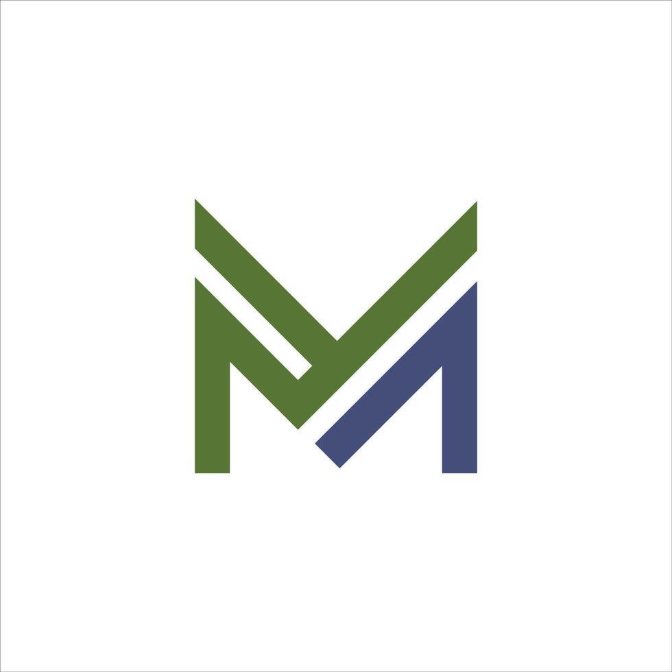 Initial letter m logo design template vector