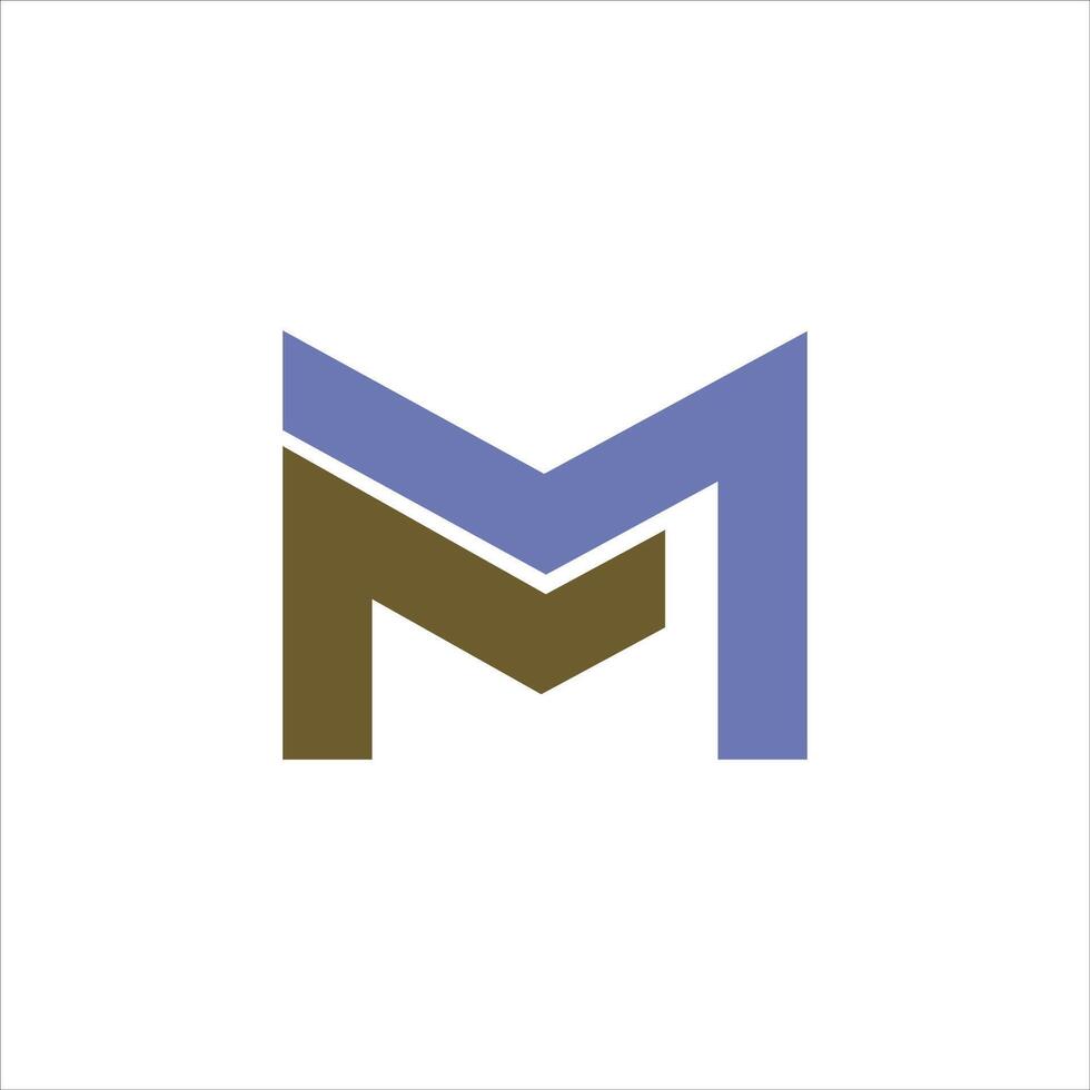 Initial letter m logo design template vector