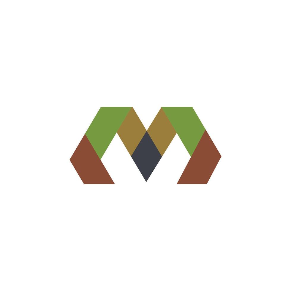 Initial letter m logo design template vector