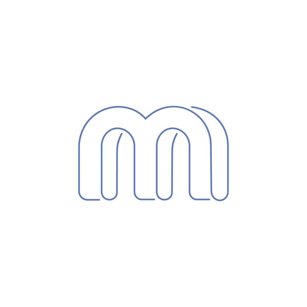 Initial letter m logo design template vector